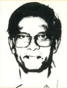 Illustration-style black-and-white portrait of a man wearing glasses.